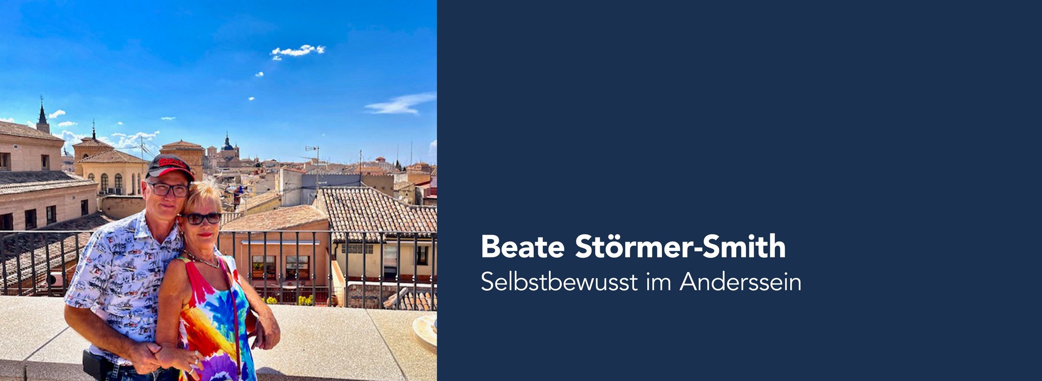 Das Bild zeigt Beate Störmer-Smith mit ihrem Partner
