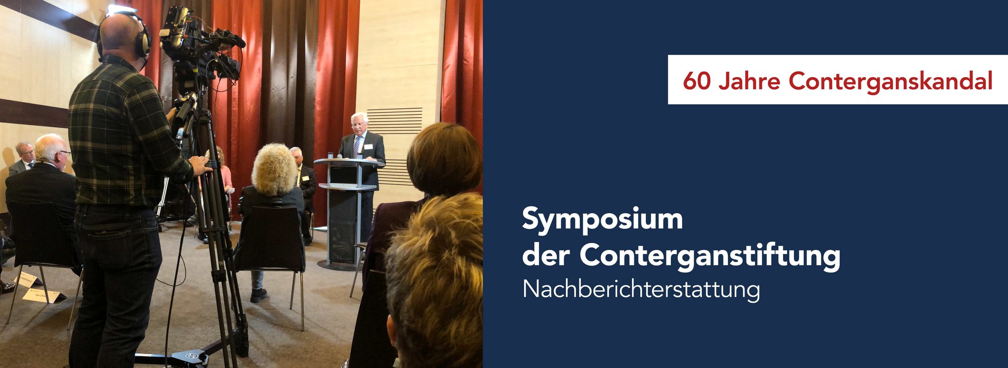 Das Bild zeigt Dieter Hackler bei der Eröffnungsrede beim Symposium der Conterganstiftung