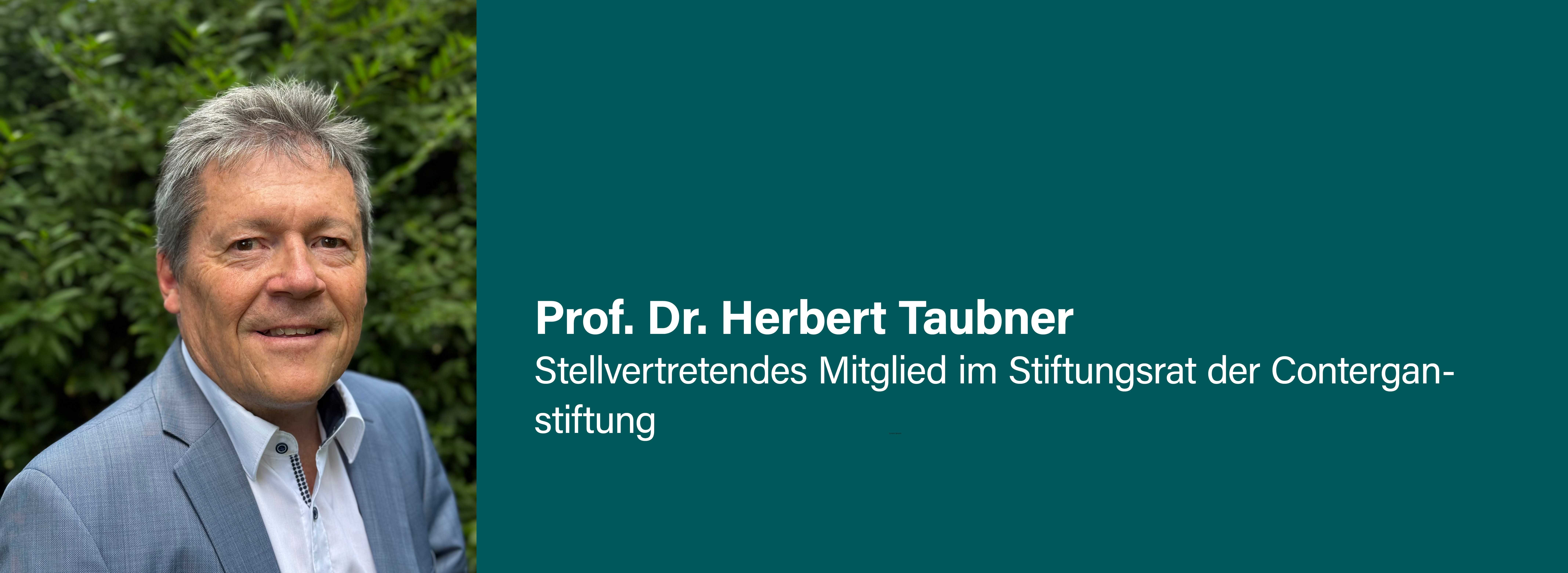 Dieses Bild zeigt Prof. Dr. Herbert Taubner, stellvertretendes Mitglied im Stiftungsrat der Conterganstiftung